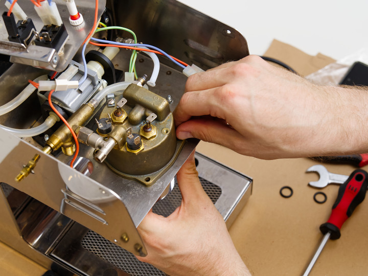 Repair of coffee machine. Spare parts for the espresso machine. Repair of kitchen appliances